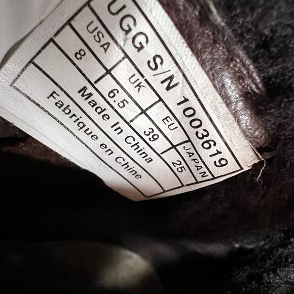 UGG Women's Jena Fashion Boots in Brown Leather Women's Size 8 - Picture 14 of 16